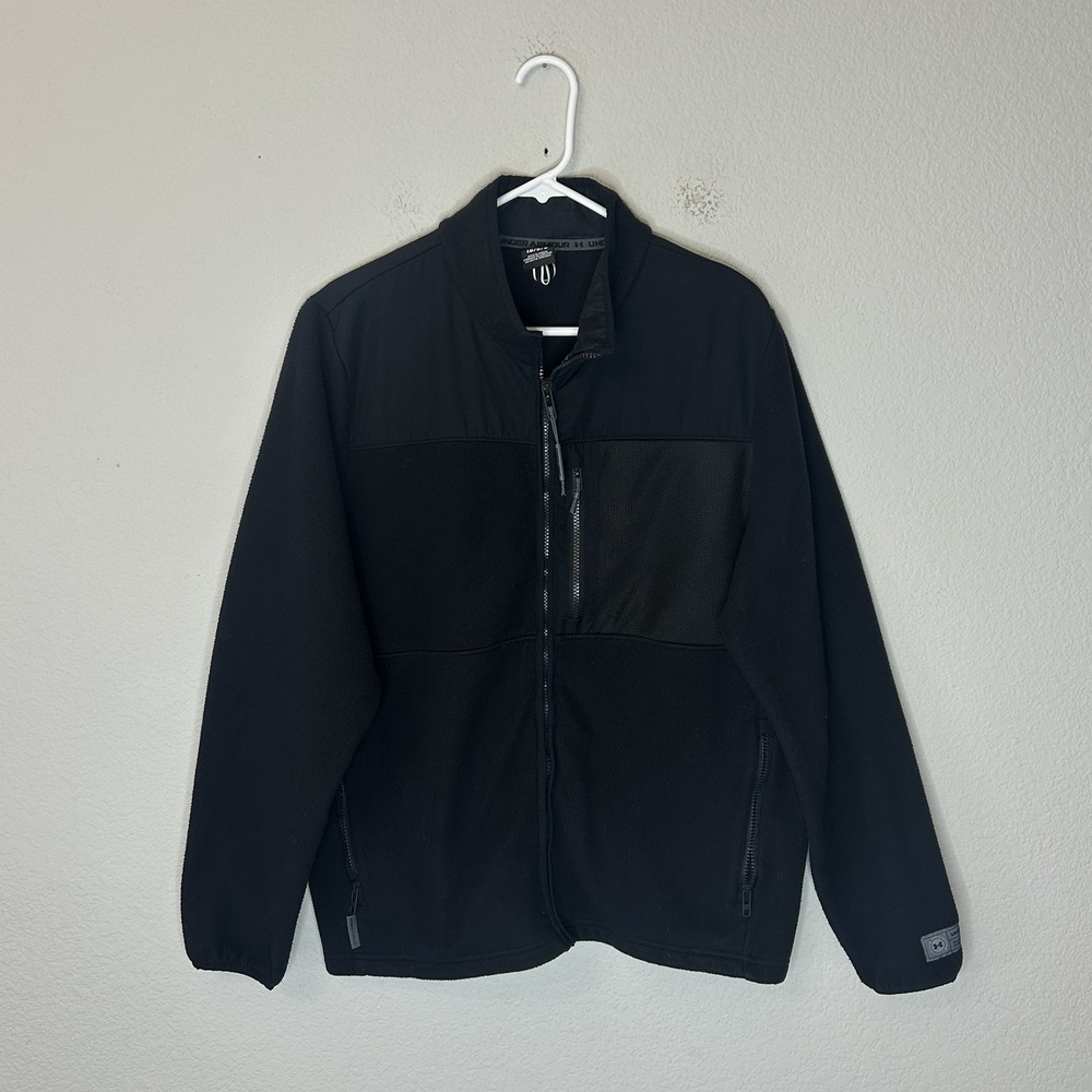 Under Armour Mens UA Microfleece MAXX Full Zip Jacket Black Large L